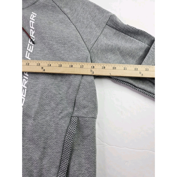 PUMA SCUDERIA FERRARI MOTORSPORT GRAY FULL ZIP HOODIE JACKET MEN'S SIZE SMALL - Picture 4 of 7